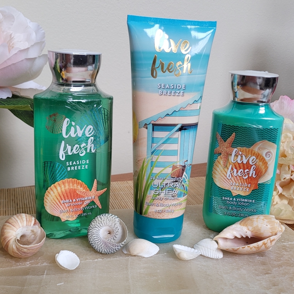 Live Fresh set of 3 Bath & Body Works NWT
